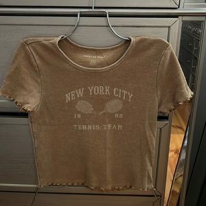 “ New York City tennis team” crop top